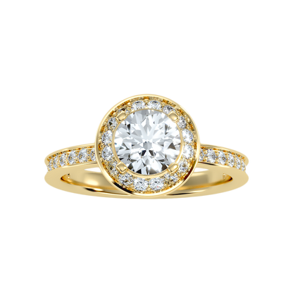 Nemo Classic Halo Diamond Engagement Ring In 925 Sterling Silver - Ten