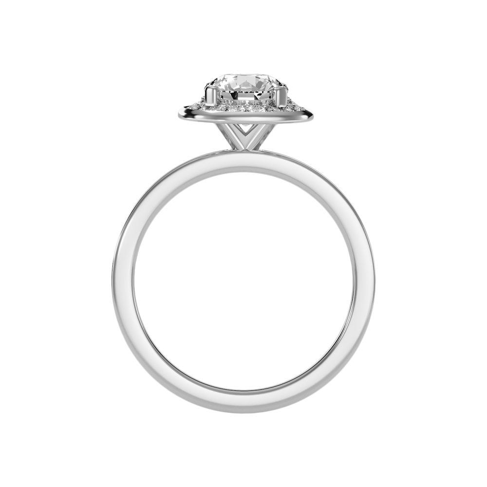 Nemo Classic Halo Diamond Engagement Ring In 925 Sterling Silver - Two