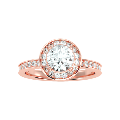 Nemo Classic Halo Diamond Engagement Ring - Five