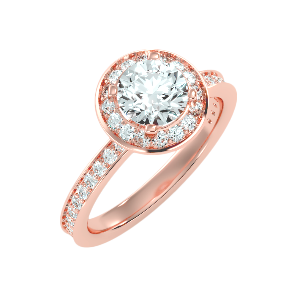 Nemo Classic Halo Diamond Engagement Ring - Seven
