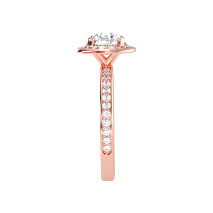Nemo Classic Halo Diamond Engagement Ring In 925 Sterling Silver - Eight