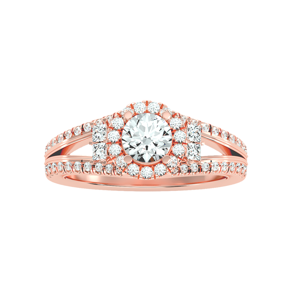 New Aged Halo Ring In 925 Sterling Silver - Eleven