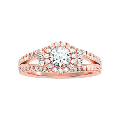 New Aged Halo Ring In 925 Sterling Silver - Eleven