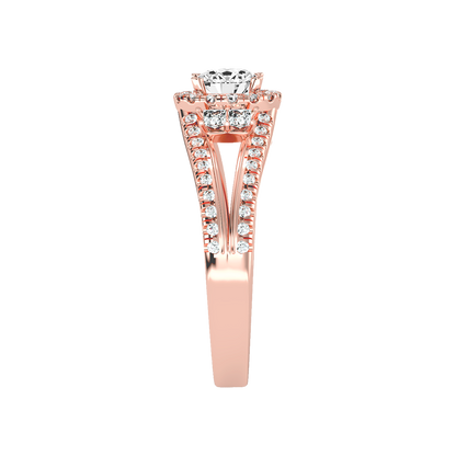 New Aged Halo Ring In 925 Sterling Silver - Twelve