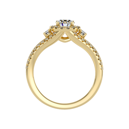 New Aged Halo Ring In 925 Sterling Silver - Two