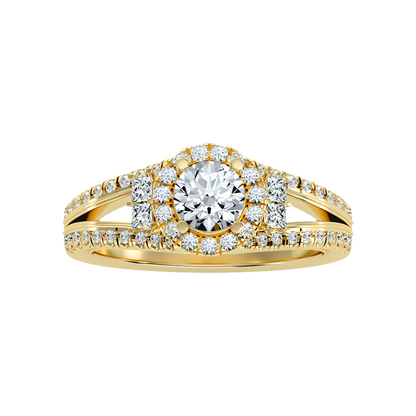 New Aged Halo Ring In 925 Sterling Silver - Three