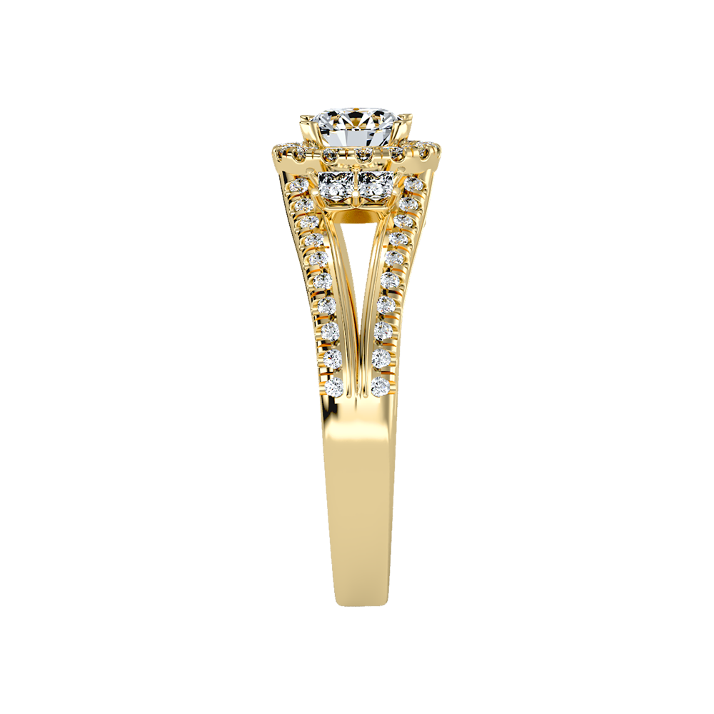 New Aged Halo Ring In 925 Sterling Silver - Four