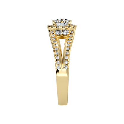 New Aged Halo Ring In 925 Sterling Silver - Four