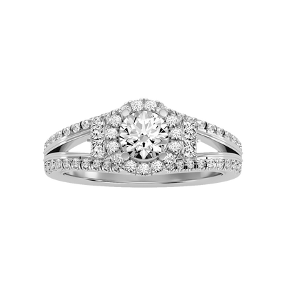 New Aged Halo Ring In 925 Sterling Silver - Six