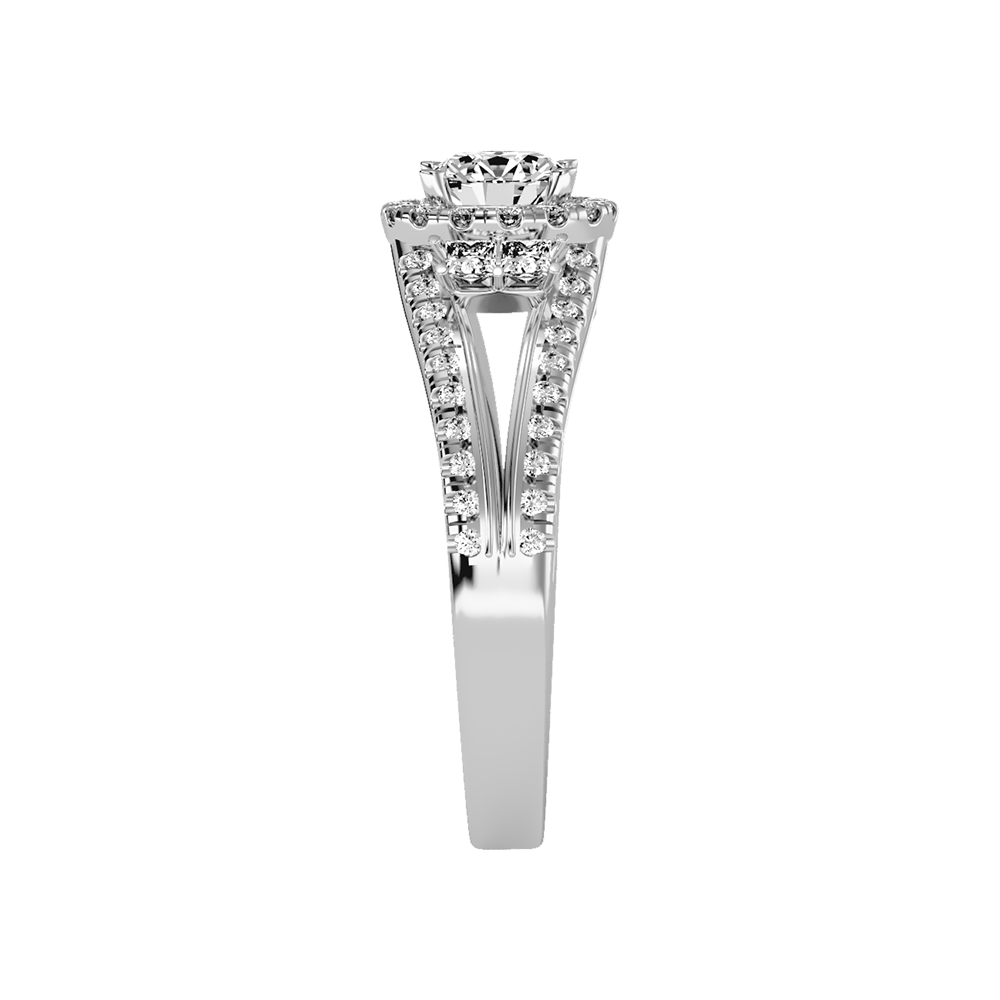 New Aged Halo Ring In 925 Sterling Silver - Seven