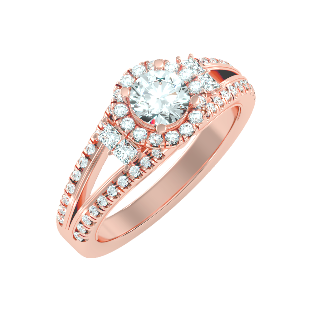 New Aged Halo Ring In 925 Sterling Silver - Nine