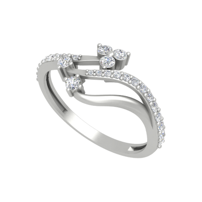 New Horizon Ring In 925 Sterling Silver - Five