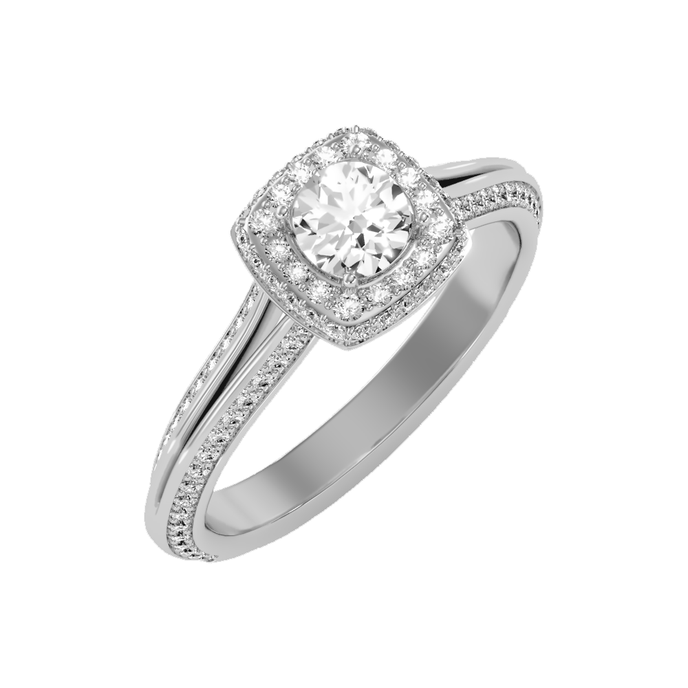 Nice Solitaire Ring In 925 Sterling Silver - Five