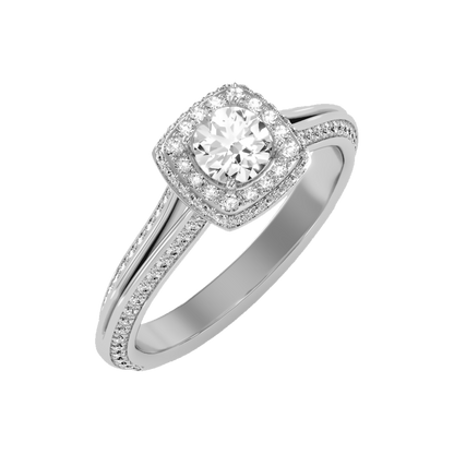 Nice Solitaire Ring In 925 Sterling Silver - Five
