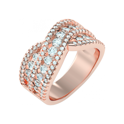 Noble Half Eternity Ring In 925 Sterling Silver - Ten