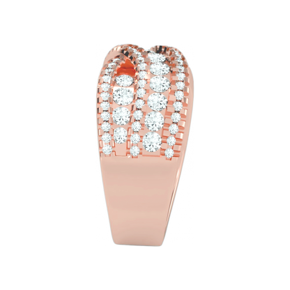 Noble Half Eternity Ring In 925 Sterling Silver - Eleven