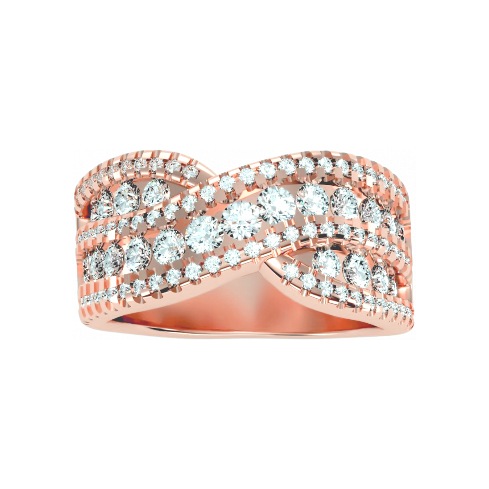 Noble Half Eternity Ring In 925 Sterling Silver - Twelve