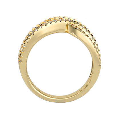 Noble Half Eternity Ring In 925 Sterling Silver - Five