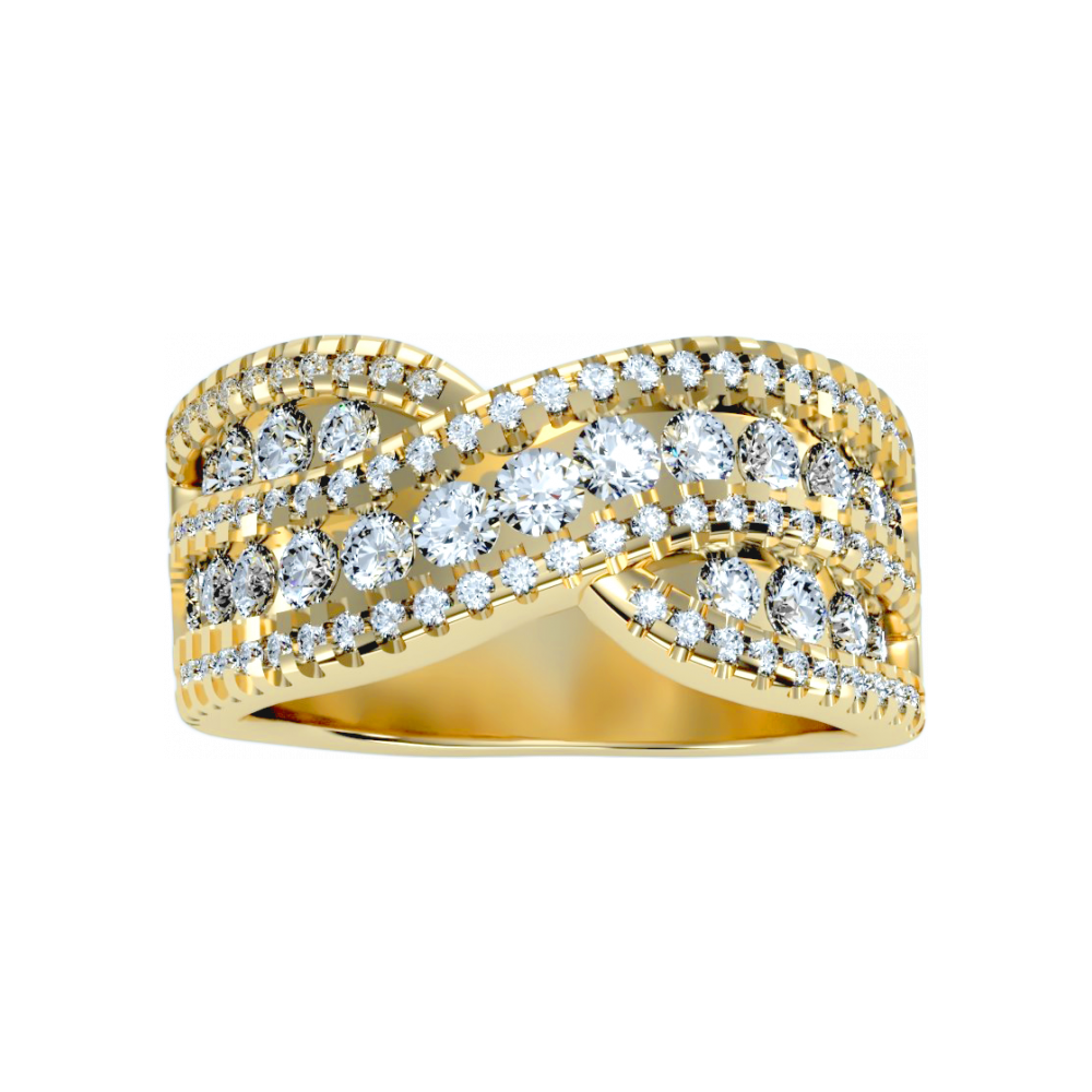 Noble Half Eternity Ring In 925 Sterling Silver - Eight
