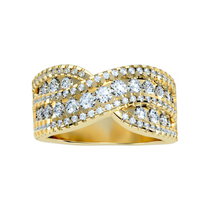 Noble Half Eternity Ring In 925 Sterling Silver - Eight