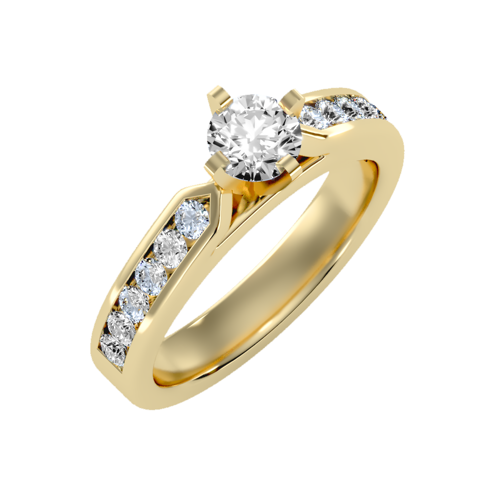Noble Solitaire Ring In 925 Sterling Silver - One
