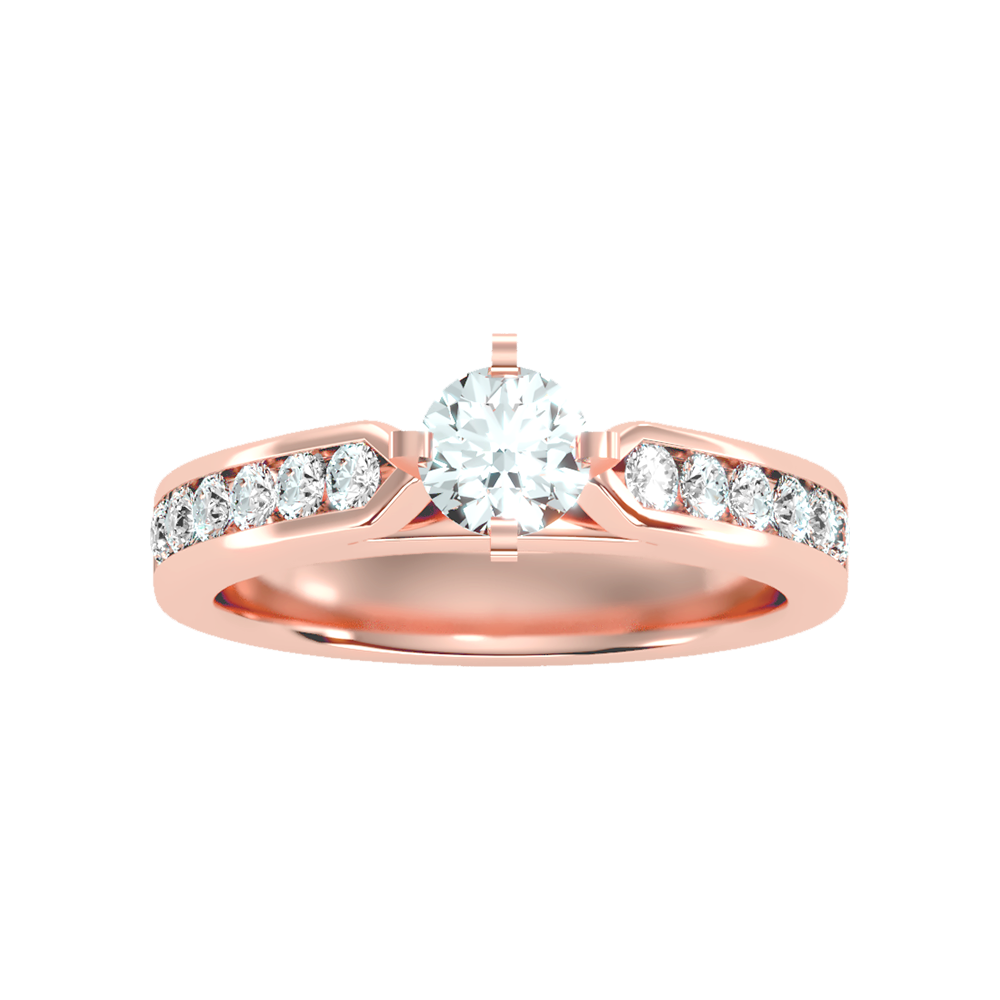 Noble Solitaire Ring In 925 Sterling Silver - Ten