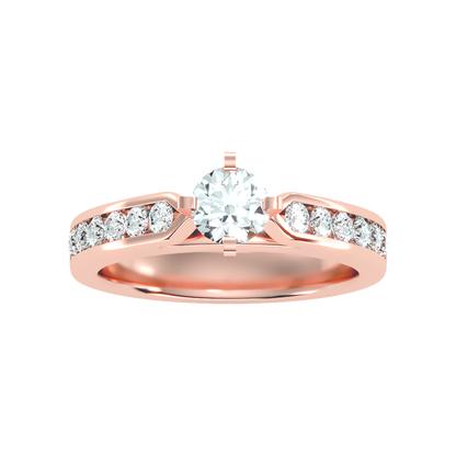 Noble Solitaire Ring In 925 Sterling Silver - Ten