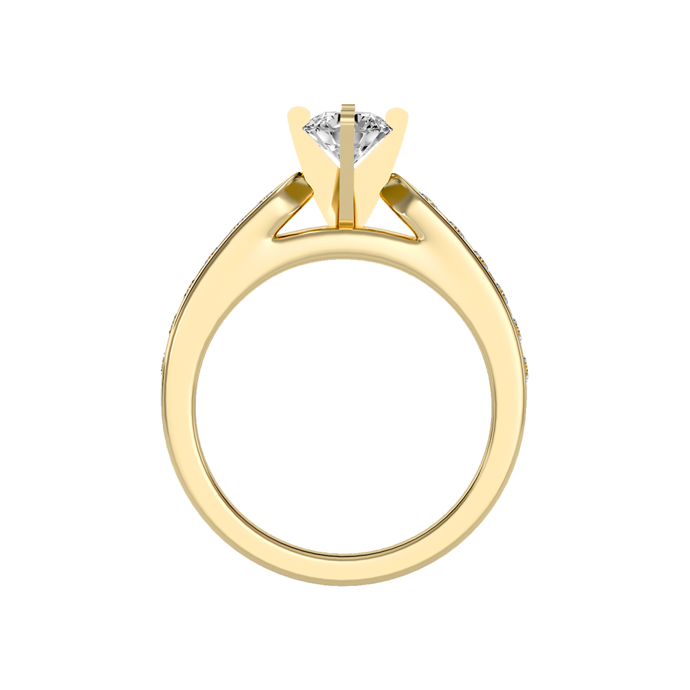 Noble Solitaire Ring In 925 Sterling Silver - Three
