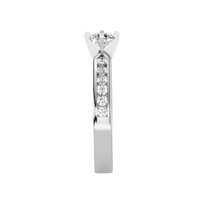 Noble Solitaire Ring In 925 Sterling Silver - Seven