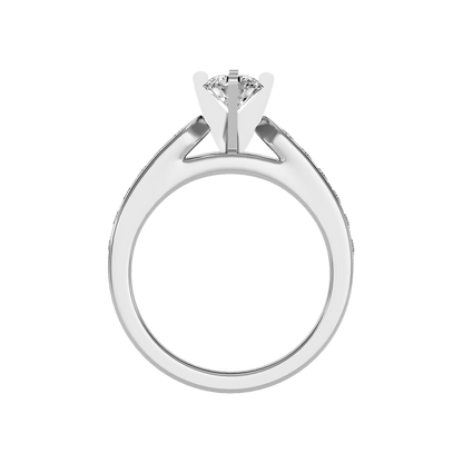 Noble Solitaire Ring In 925 Sterling Silver - Eight