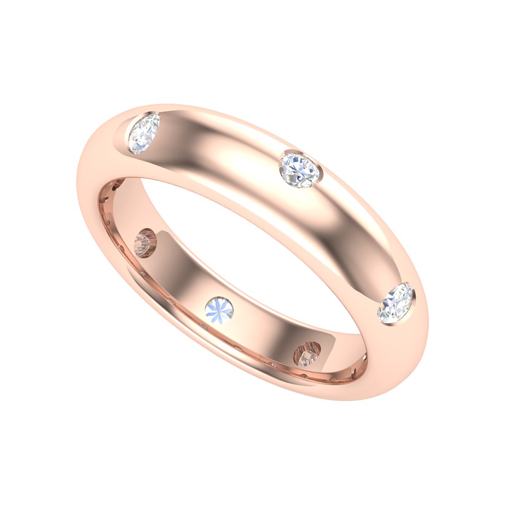 Noella Diamond Band In 925 Sterling Silver - One