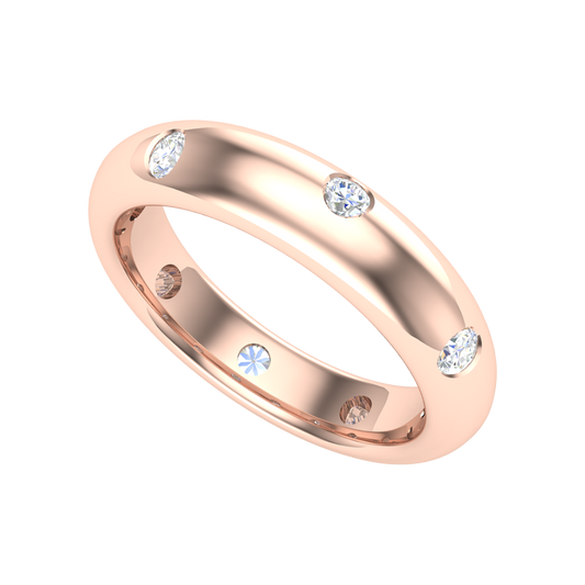 Noella Diamond Band In 925 Sterling Silver - One