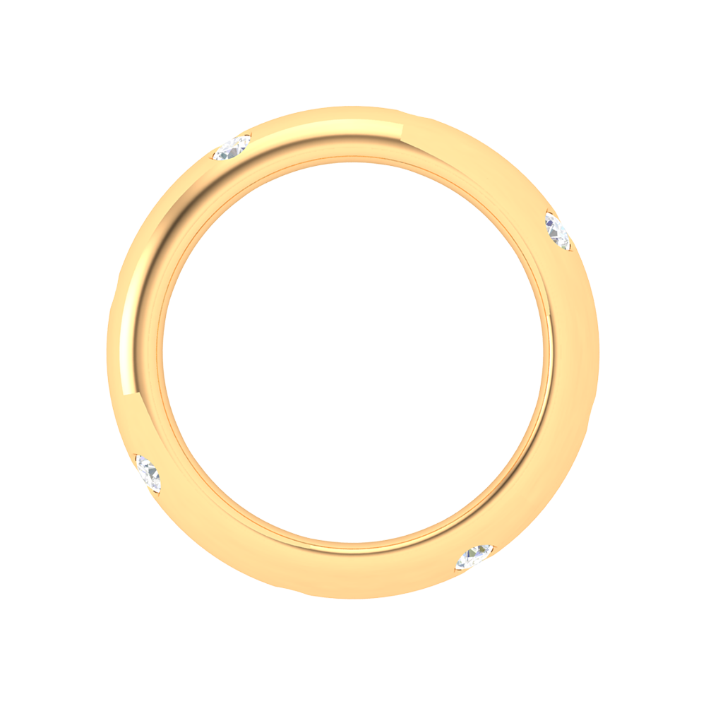 Noella Diamond Band In 925 Sterling Silver - Twelve