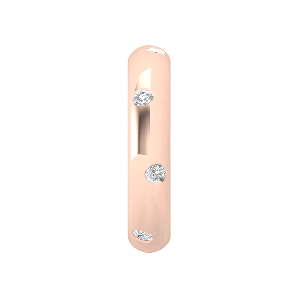Noella Diamond Band In 925 Sterling Silver - Three