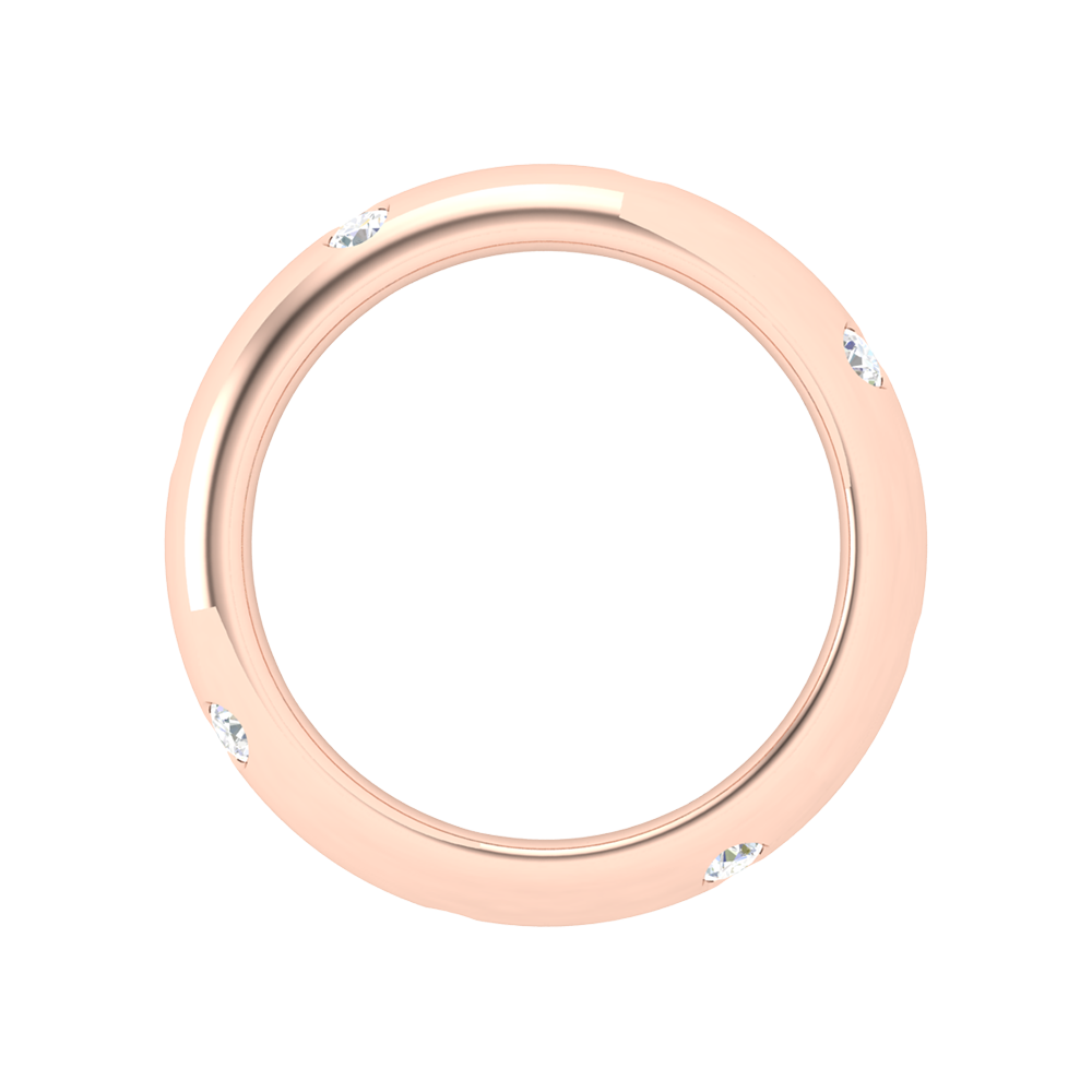 Noella Diamond Band In 925 Sterling Silver - Four