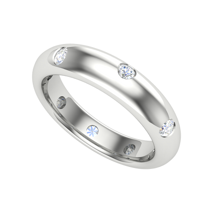Noella Diamond Band In 925 Sterling Silver - Five