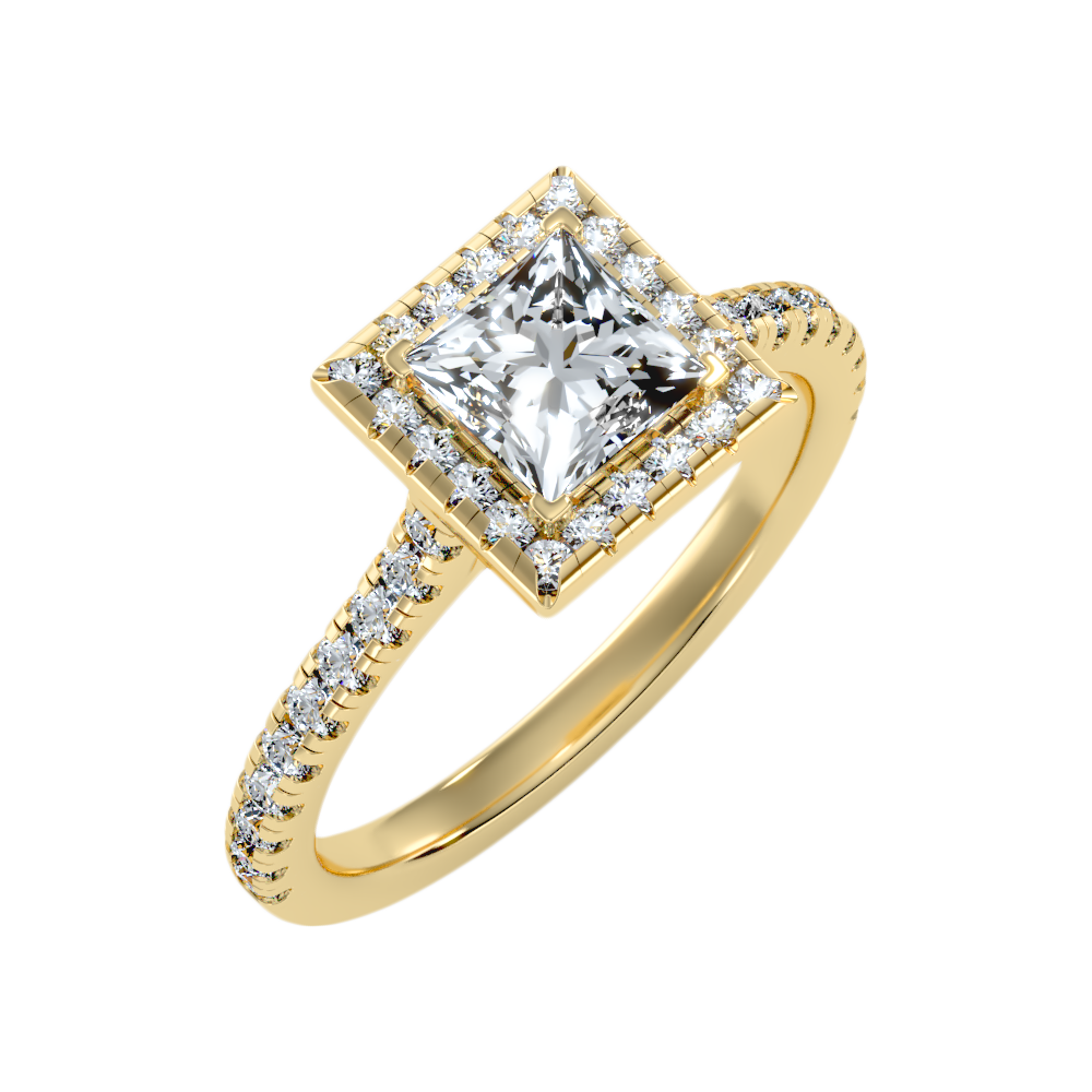 Noor Solitaire Ring In 925 Sterling Silver - Nine