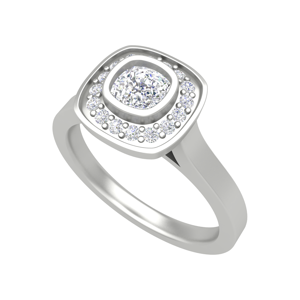 Nova Diamond Band In 925 Sterling Silver - Six