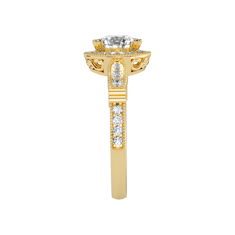 Novel Classic Halo Diamond Engagement Ring - Eleven