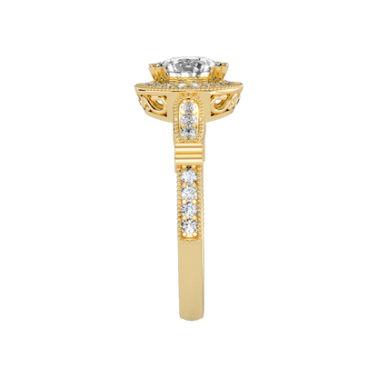 Novel Classic Halo Diamond Engagement Ring - Eleven