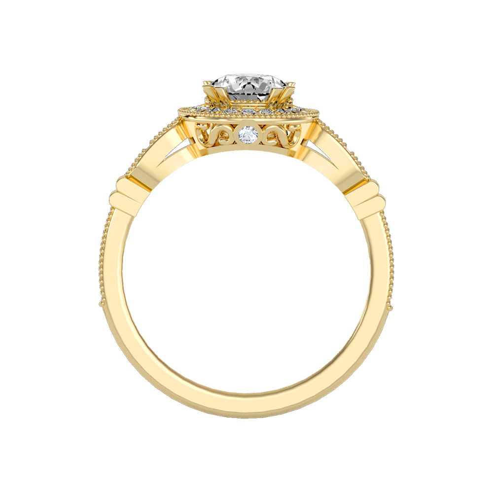 Novel Classic Halo Diamond Engagement Ring - Twelve