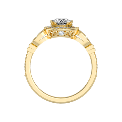 Novel Classic Halo Diamond Engagement Ring - Twelve