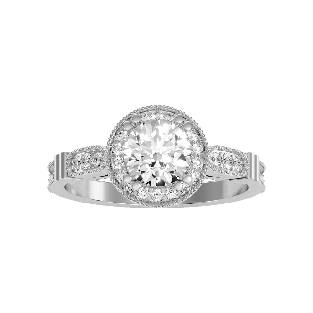 Novel Classic Halo Diamond Engagement Ring - Six