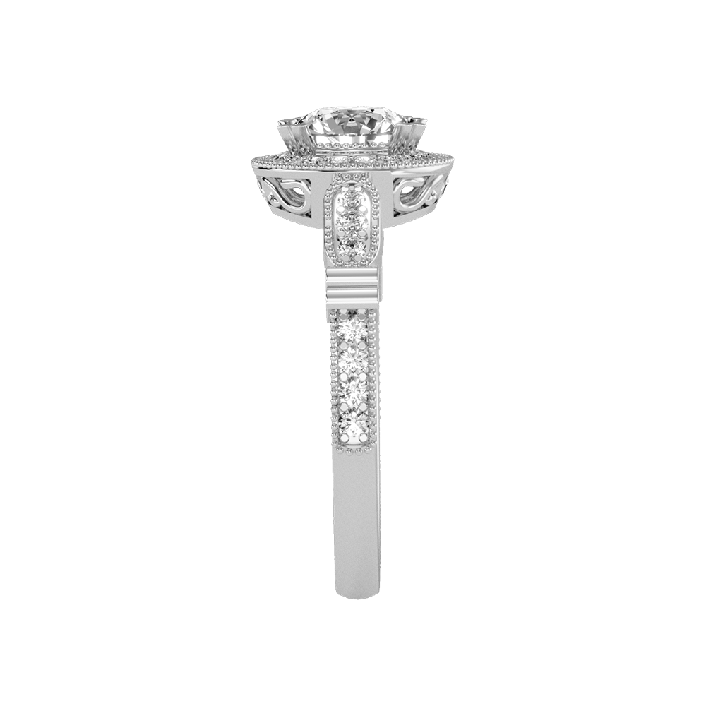 Novel Classic Halo Diamond Engagement Ring - Seven