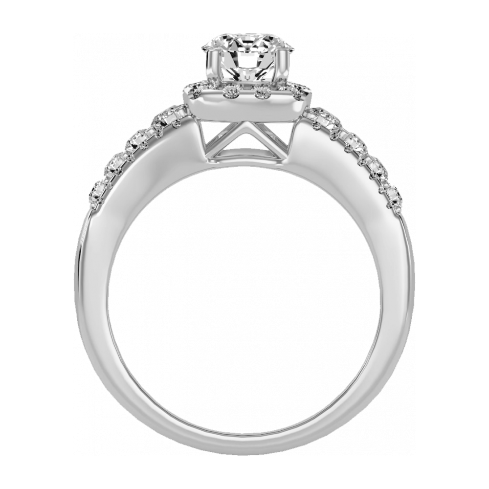 Nurturing Halo Ring In 925 Sterling Silver - One