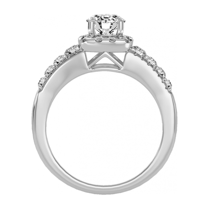 Nurturing Halo Ring In 925 Sterling Silver - One
