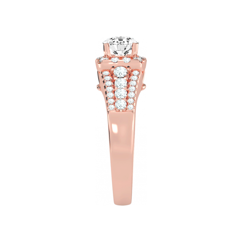 Nurturing Halo Ring In 925 Sterling Silver - Eleven
