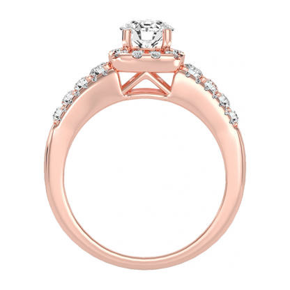 Nurturing Halo Ring In 925 Sterling Silver - Nine