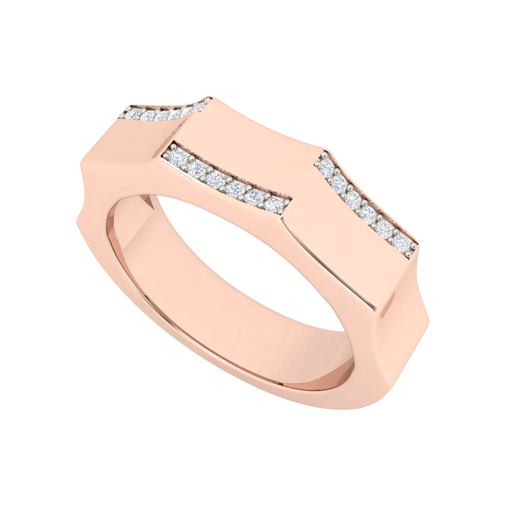 Oceane Broad Band Diamond Ring - One