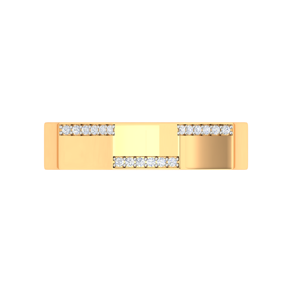 Oceane Broad Band Diamond Ring - Ten